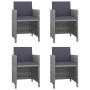 5-piece garden dining set and gray synthetic rattan cushions by vidaXL, Garden sets - Ref: Foro24-43901, Price: 344,86 €, Dis...