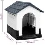 Hundehütte aus grauem Polypropylen, 57 x 68 x 66 cm von vidaXL, Hundehütten - Ref: Foro24-152228, Preis: 91,58 €, Rabatt: %