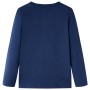 Marineblau meliertes Langarm-Kinder-T-Shirt 128 von vidaXL, Kinder-T-Shirts - Ref: Foro24-12767, Preis: 8,60 €, Rabatt: %