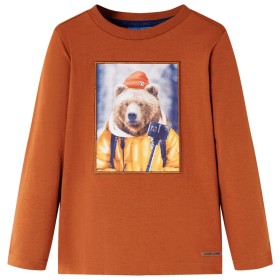 Camiseta infantil de manga larga naranja tostado 116 de vidaXL, Camisetas para niños - Ref: Foro24-12771, Precio: 8,60 €, Des...