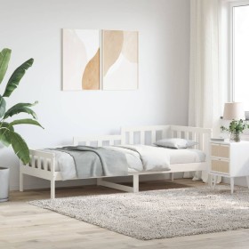 Schlafsofa aus massivem weißem Kiefernholz, 80 x 200 cm von vidaXL, Betten und Lattenroste - Ref: Foro24-840368, Preis: 105,3...