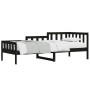 Sofá cama madera maciza de pino negro 90x190 cm de vidaXL, Camas y somieres - Ref: Foro24-840375, Precio: 119,49 €, Descuento: %