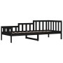 Sofá cama madera maciza de pino negro 90x190 cm de vidaXL, Camas y somieres - Ref: Foro24-840375, Precio: 119,49 €, Descuento: %