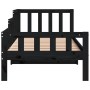 Sofá cama madera maciza de pino negro 90x190 cm de vidaXL, Camas y somieres - Ref: Foro24-840375, Precio: 119,49 €, Descuento: %