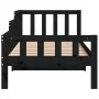 Solid black pine wood sofa bed 90x190 cm by vidaXL, Beds and slatted bases - Ref: Foro24-840375, Price: 117,96 €, Discount: %
