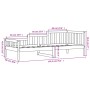 Sofá cama madera maciza de pino negro 90x190 cm de vidaXL, Camas y somieres - Ref: Foro24-840375, Precio: 119,49 €, Descuento: %