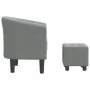 Light gray fabric armchair with stool by vidaXL, Armchairs - Ref: Foro24-356436, Price: 144,40 €, Discount: %