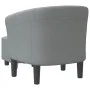 Sillón con taburete tela gris claro de vidaXL, Sillones - Ref: Foro24-356436, Precio: 144,86 €, Descuento: %