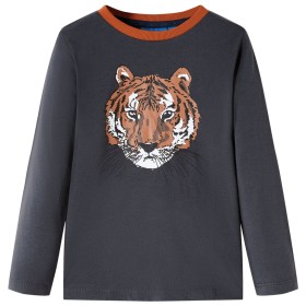 Kinder-Langarm-T-Shirt Anthrazitgrau 104 von vidaXL, Kinder-T-Shirts - Ref: Foro24-13465, Preis: 8,00 €, Rabatt: %