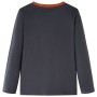 Camiseta infantil de manga larga gris antracita 104