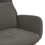 Sillón de relax de terciopelo gris oscuro de vidaXL, Sillones - Ref: Foro24-341352, Precio: 127,38 €, Descuento: %