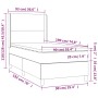 Box spring bed with blue fabric mattress 90x190 cm by vidaXL, Beds and slatted bases - Ref: Foro24-3131239, Price: 349,57 €, ...