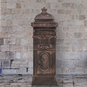 Buzón de columna de aluminio estilo vintage inoxidable bronce de vidaXL, Buzones de correo - Ref: Foro24-43892, Precio: 289,1...