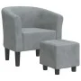 Armchair with dark gray velvet footstool by vidaXL, Armchairs - Ref: Foro24-356450, Price: 162,10 €, Discount: %