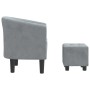 Sessel mit dunkelgrauem Samthocker von vidaXL, Sessel - Ref: Foro24-356450, Preis: 158,07 €, Rabatt: %