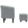 Sessel mit dunkelgrauem Samthocker von vidaXL, Sessel - Ref: Foro24-356450, Preis: 160,10 €, Rabatt: %