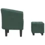 Dunkelgrüner Samtsessel mit Hocker von vidaXL, Sessel - Ref: Foro24-356452, Preis: 161,89 €, Rabatt: %