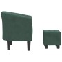 Dunkelgrüner Samtsessel mit Hocker von vidaXL, Sessel - Ref: Foro24-356452, Preis: 164,69 €, Rabatt: %