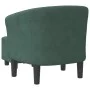 Dunkelgrüner Samtsessel mit Hocker von vidaXL, Sessel - Ref: Foro24-356452, Preis: 161,89 €, Rabatt: %