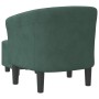 Dunkelgrüner Samtsessel mit Hocker von vidaXL, Sessel - Ref: Foro24-356452, Preis: 164,69 €, Rabatt: %