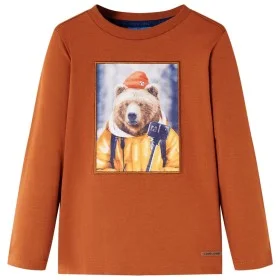 Hellbraunes orangefarbenes Langarm-Kinder-T-Shirt 92 von vidaXL, Kinder-T-Shirts - Ref: Foro24-12769, Preis: 8,52 €, Rabatt: %