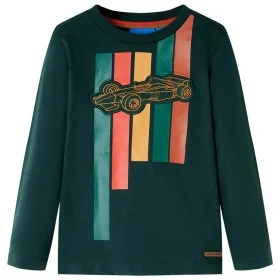 Dunkelgrünes Langarm-T-Shirt für Kinder 104 von vidaXL, Kinder-T-Shirts - Ref: Foro24-12885, Preis: 8,64 €, Rabatt: %