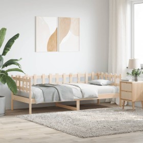 Schlafsofa aus massivem Kiefernholz, 90 x 200 cm von vidaXL, Betten und Lattenroste - Ref: Foro24-840379, Preis: 85,10 €, Rab...