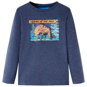 Kinder Langarmshirt in dunkelblau meliert Größe 104. von vidaXL, Kinder-T-Shirts - Ref: Foro24-12940, Preis: 8,74 €, Rabatt: %