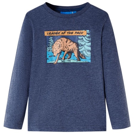 Kinder Langarmshirt in dunkelblau meliert Größe 104. von vidaXL, Kinder-T-Shirts - Ref: Foro24-12940, Preis: 8,74 €, Rabatt: %
