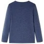 Camiseta infantil de manga larga azul oscuro melange 128 de vidaXL, Camisetas para niños - Ref: Foro24-12942, Precio: 8,64 €,...