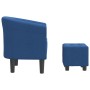 Armchair with blue fabric footstool by vidaXL, Armchairs - Ref: Foro24-356438, Price: 222,14 €, Discount: %