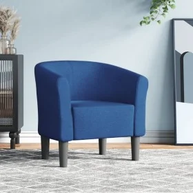 Sillón de tela azul de vidaXL, Sillones - Ref: Foro24-356431, Precio: 175,78 €, Descuento: %