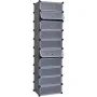 Stackable shoe rack with 10 black compartments by vidaXL, Shoe racks and shoe organizers - Ref: Foro24-244920, Price: 53,88 €...
