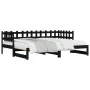 Removable sofa bed solid black pine wood 2x(80x200) cm by vidaXL, Beds and slatted bases - Ref: Foro24-840387, Price: 139,98 ...