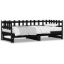Removable sofa bed solid black pine wood 2x(80x200) cm by vidaXL, Beds and slatted bases - Ref: Foro24-840387, Price: 141,63 ...