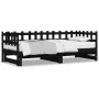 Removable sofa bed solid black pine wood 2x(80x200) cm by vidaXL, Beds and slatted bases - Ref: Foro24-840387, Price: 139,98 ...