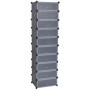 Stackable shoe rack with 10 black compartments by vidaXL, Shoe racks and shoe organizers - Ref: Foro24-244920, Price: 54,81 €...