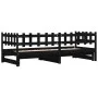 Removable sofa bed solid black pine wood 2x(80x200) cm by vidaXL, Beds and slatted bases - Ref: Foro24-840387, Price: 139,98 ...