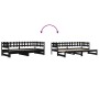 Removable sofa bed solid black pine wood 2x(80x200) cm by vidaXL, Beds and slatted bases - Ref: Foro24-840387, Price: 141,63 ...