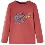 Langarm-Kinder-T-Shirt tan-rot 104 von vidaXL, Kinder-T-Shirts - Ref: Foro24-13455, Preis: 7,99 €, Rabatt: %
