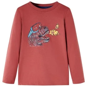 Long-sleeved toasted red children's t-shirt 128 by vidaXL, Kids T-shirts - Ref: Foro24-13457, Price: 7,99 €, Discount: %