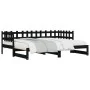 Sofá cama extraíble madera maciza de pino negro 2x(90x190) cm de vidaXL, Camas y somieres - Ref: Foro24-840393, Precio: 192,2...