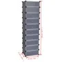 Stackable shoe rack with 10 black compartments by vidaXL, Shoe racks and shoe organizers - Ref: Foro24-244920, Price: 53,88 €...