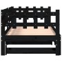 Sofá cama extraíble madera maciza de pino negro 2x(90x190) cm de vidaXL, Camas y somieres - Ref: Foro24-840393, Precio: 194,68 €