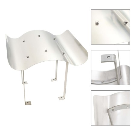 Sombrerete de chimenea de acero inoxidable plateado de vidaXL, Accesorios para hornos de leña y chimeneas - Ref: Foro24-14298...