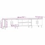 Schwarzer TV-Schrank aus Sperrholz, 180 x 31,5 x 40 cm von vidaXL, TV-Möbel - Ref: Foro24-816265, Preis: 136,22 €, Rabatt: %