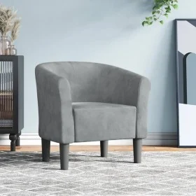 Sillón de terciopelo gris oscuro by vidaXL, Armchairs - Ref: Foro24-356442, Price: 158,62 €, Discount: %