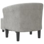 Sillón con taburete terciopelo gris claro by vidaXL, Armchairs - Ref: Foro24-356449, Price: 145,62 €, Discount: %