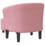 Sillón con taburete terciopelo rosa by vidaXL, Armchairs - Ref: Foro24-356454, Price: 193,56 €, Discount: %