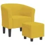 Sessel mit Hocker aus gelbem Samt von vidaXL, Sessel - Ref: Foro24-356456, Preis: 162,42 €, Rabatt: %